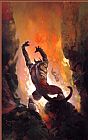 Frank Frazetta Fire Demon painting